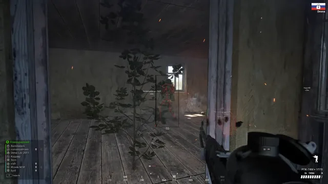 Squad pushing a compound with ESP boxes on second floor