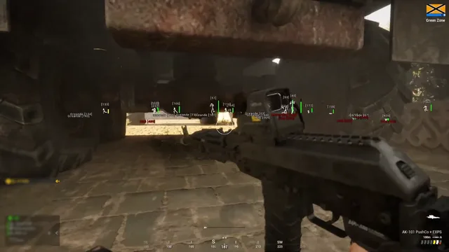 Tactical map with FOB and cap markers