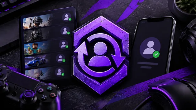 UGC account recovery desk with case files and gaming setup